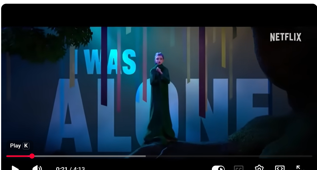 Golden video — colored ribbons